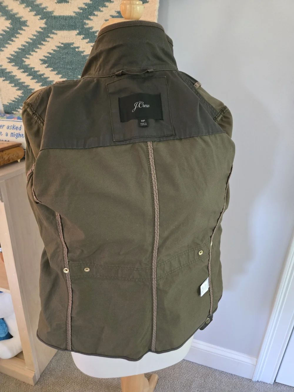 J. Crew Barn Chore Field Jacket Waxed Cotton Women's Size Medium Petite MP